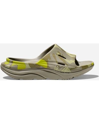 Hoka One One Ora Recovery Slide 3 Chaussures en Barley/Seedling Taille M34 2/3/ W36 | Récupération - Marron