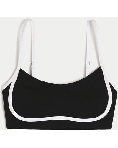 Hollister Gilly Hicks Active Recharge Tipped Under-bust Sports Bra - Black