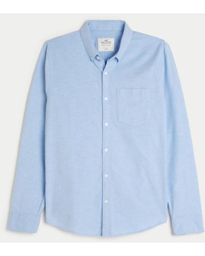 Hollister Long-sleeve Oxford Shirt - Blue