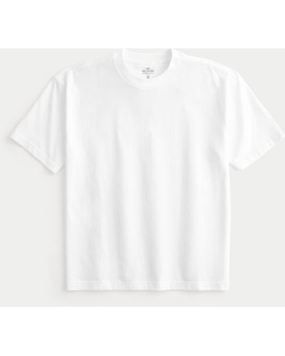 Hollister Heavyweight Boxy Crew T-shirt - White
