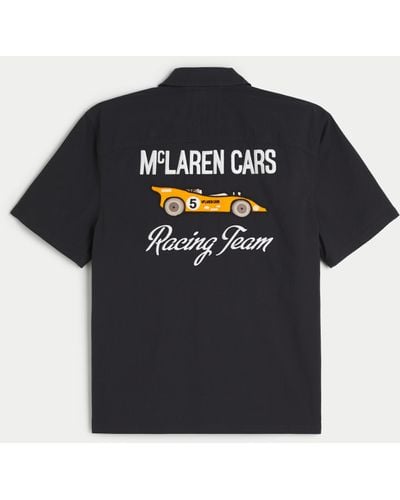 Hollister Kastig geschnittenes Workwear-Hemd mit McLaren-Grafik - Schwarz