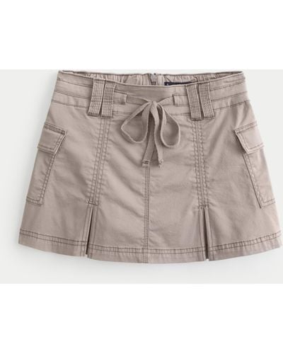 Hollister Mid-rise Cargo Mini Skirt - Brown