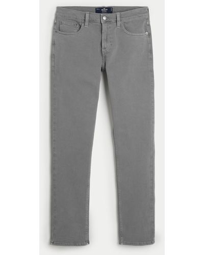 Hollister Grey Slim Straight Jeans