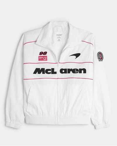 Hollister Mclaren Graphic Zip-up Track Jacket - Grey