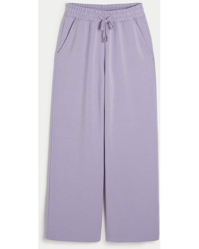 Hollister Gilly Hicks Active Cooldown Wide-leg Trousers - Purple