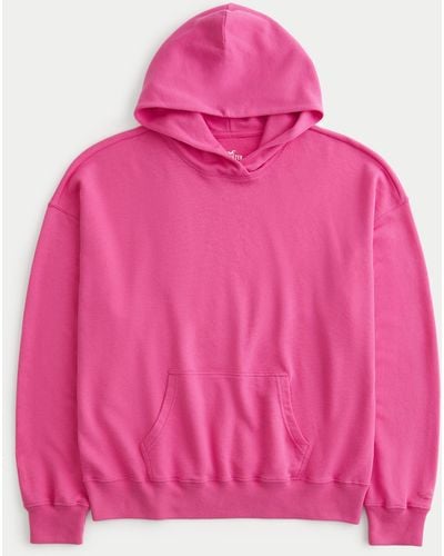 Hollister Oversized Terry Hoodie - Pink