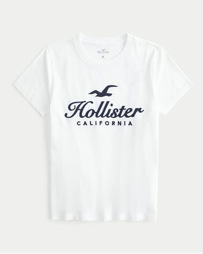 Hollister Easy Logo Graphic Tee - White