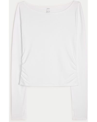 Hollister Gilly Hicks Active Knit Boat-neck Top - White