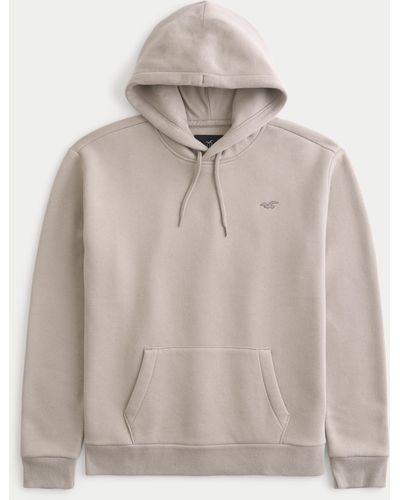 Hollister Wohlfühl-Hoodie mit Symbol - Grau