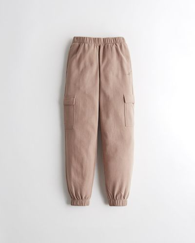 Hollister Ultra High-rise Dad Joggers - Brown