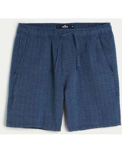 Hollister Gewebte Shorts, 18 cm - Blau