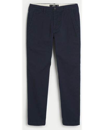 Hollister Athletic Skinny Chino Trousers - Blue