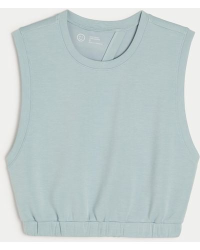 Hollister Gilly Hicks Active Cooldown Open Back Tank - Blue