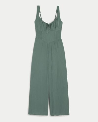 Hollister Hollister Sofia Side-smocked Jumpsuit - Green