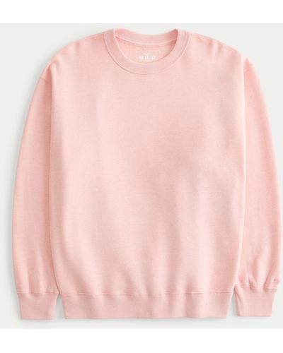 Hollister Oversized Wohlfühl-Sweatshirt mit Rundhalsausschnitt - Pink