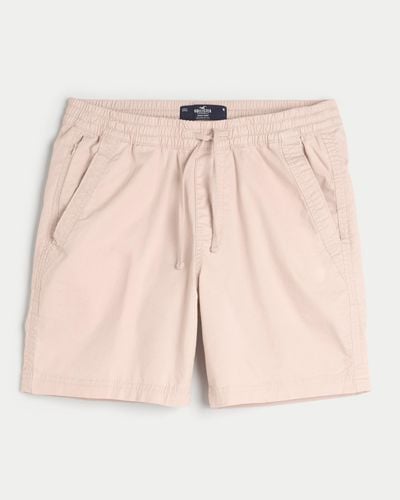 Hollister Twill Pull-on Shorts 7" - Pink