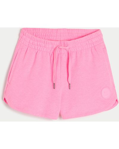 Hollister Gilly Hicks Smile Series Fleece Shorts - Pink