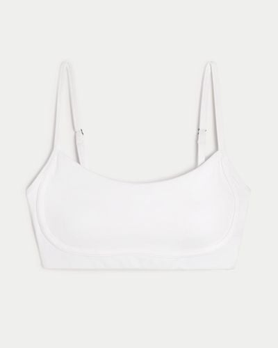 Hollister Gilly Hicks Active Recharge Tipped Under-bust Sports Bra - White