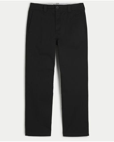 Hollister Straight Chino Trousers - Black