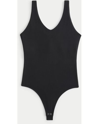 Hollister Soft Stretch Seamless Fabric Bodysuit - Black