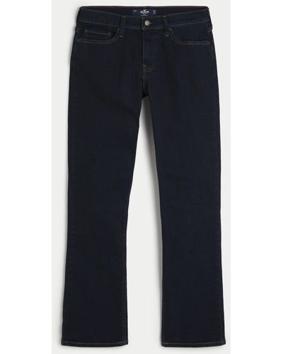 Hollister Bootcut-Jeans in dunkler Waschung Rinse - Blau