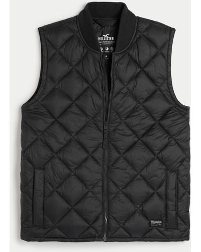 Hollister Ultimate Diamond-quilted Puffer Vest - Black