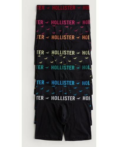 Hollister Länger geschnittene Retropants, 7er-Pack - Schwarz