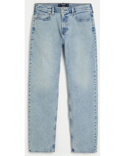 Hollister Loose Jeans in heller Waschung - Blau