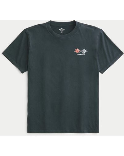Hollister Relaxed Corvette Graphic Tee - Green
