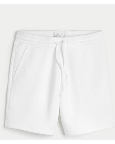 Hollister Fleece-Shorts mit Symbol, 18 cm - Weiß