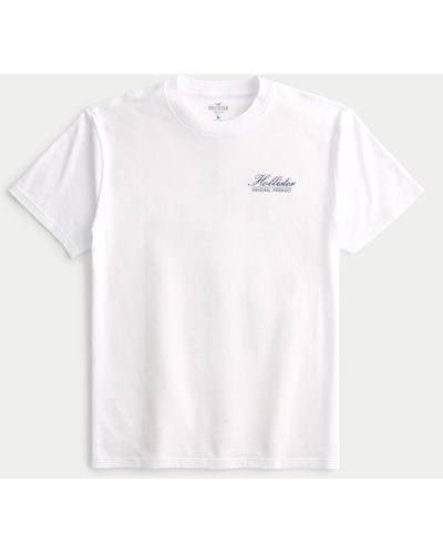 Hollister Relaxed Logo Graphic Tee - White