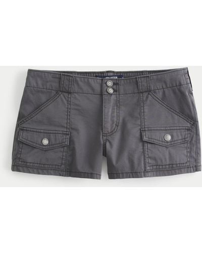Hollister Low-rise Cargo Shorts - Grey