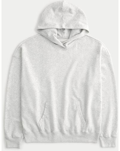 Hollister Oversized Terry Hoodie - White