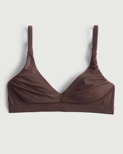 Hollister Gilly Hicks Micro Triangle Bralette - Brown