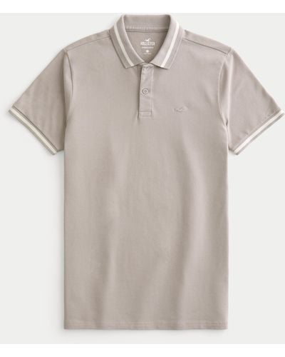 Hollister Tipped Icon Polo - Grey