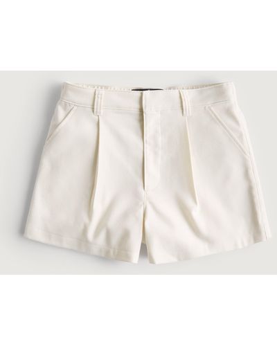 Hollister Ultra High-rise Tailored Soft Shorts - Natural