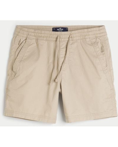 Hollister Pull-On Shorts aus Twill 18 cm - Natur
