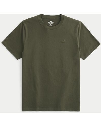 Hollister Cotton Icon Crew T-shirt - Green