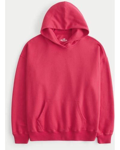 Hollister Feel Good Cosy Oversized Hoodie - Red