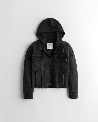 Rude Black Y2K long sleeve jean jacket Comes with... - Depop