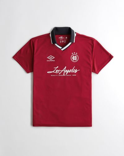 Hollister Relaxed Soccer Jersey Polo - Red