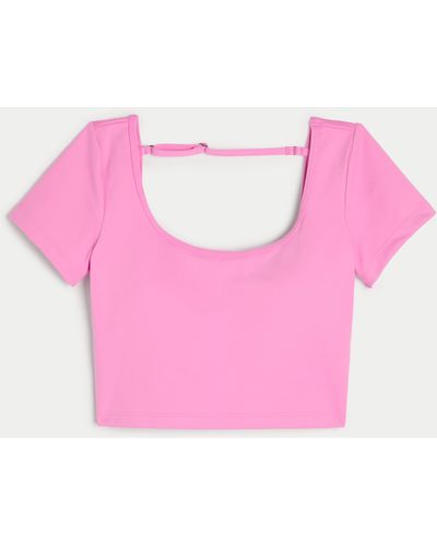 Hollister Gilly Hicks Active Recharge Open-back Tee - Pink