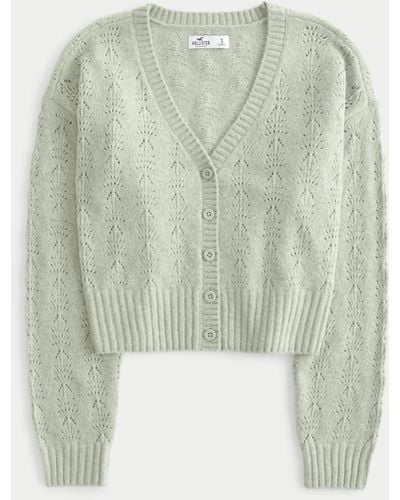 Hollister Easy Cosy Textured Cardigan - Green