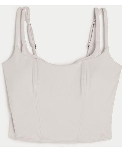 Hollister Gilly Hicks Active Recharge Layered Corset Top - White