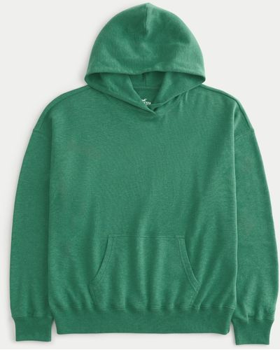 Hollister Oversized Terry Hoodie - Green
