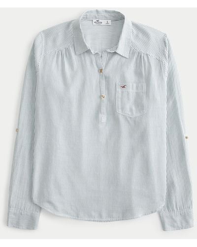 Hollister Easy Icon Popover Shirt - Blue