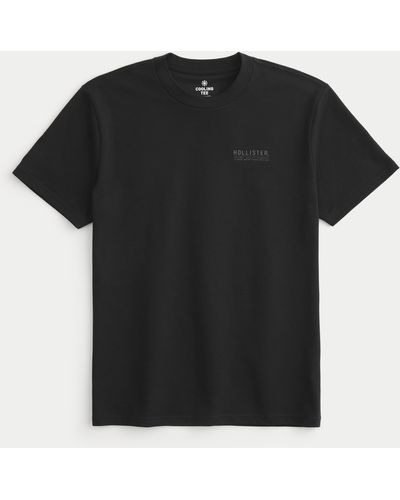 Hollister Relaxed Logo Cooling Tee - Black