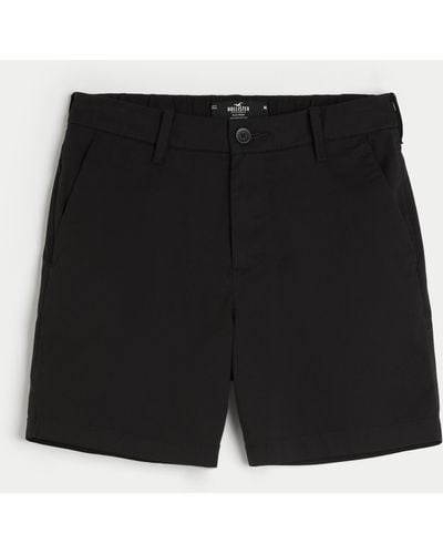 Hollister Cooling Flat-front Shorts 7" - Black
