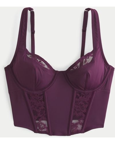 Hollister Gilly Hicks Micro-modal + Lace Bustier - Purple