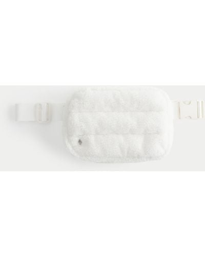 Hollister Gilly Hicks Quilted Sherpa Fanny Pack - White